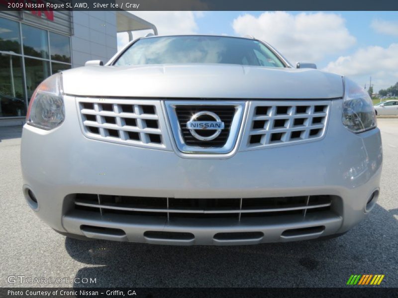 Silver Ice / Gray 2009 Nissan Rogue SL AWD