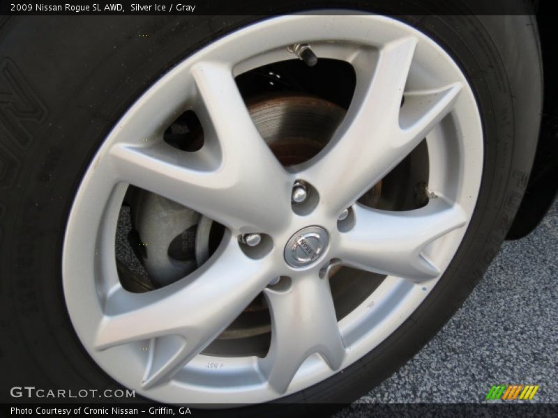 Silver Ice / Gray 2009 Nissan Rogue SL AWD