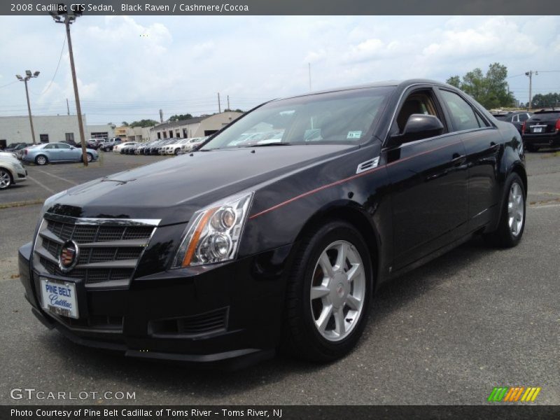 Black Raven / Cashmere/Cocoa 2008 Cadillac CTS Sedan