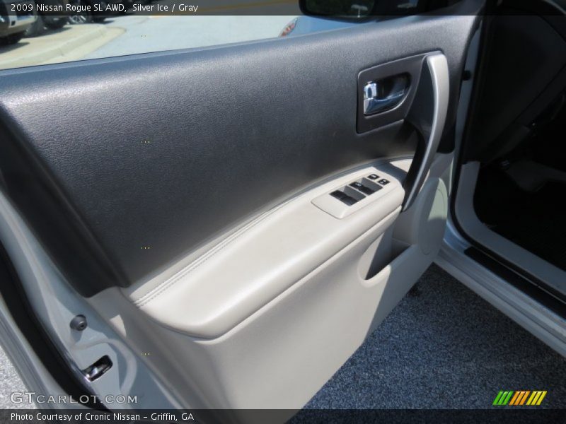 Silver Ice / Gray 2009 Nissan Rogue SL AWD