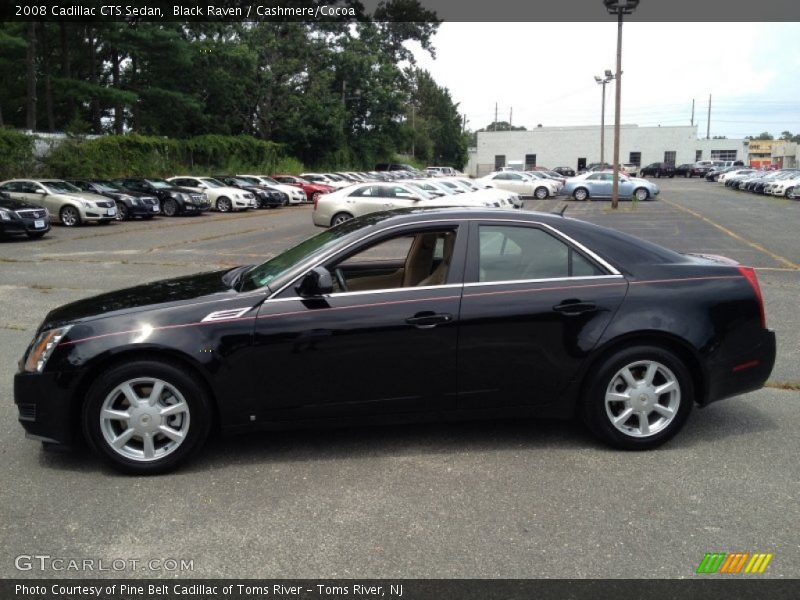 Black Raven / Cashmere/Cocoa 2008 Cadillac CTS Sedan