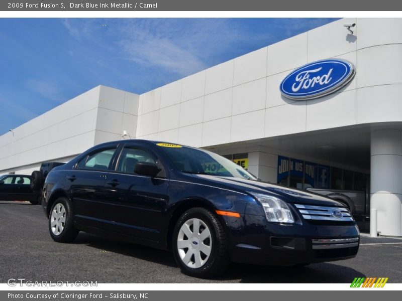 Dark Blue Ink Metallic / Camel 2009 Ford Fusion S