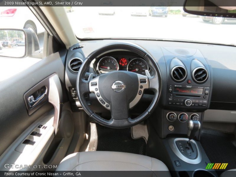 Silver Ice / Gray 2009 Nissan Rogue SL AWD