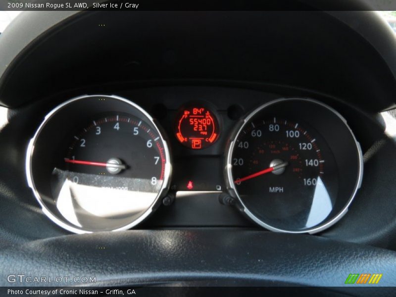 Silver Ice / Gray 2009 Nissan Rogue SL AWD