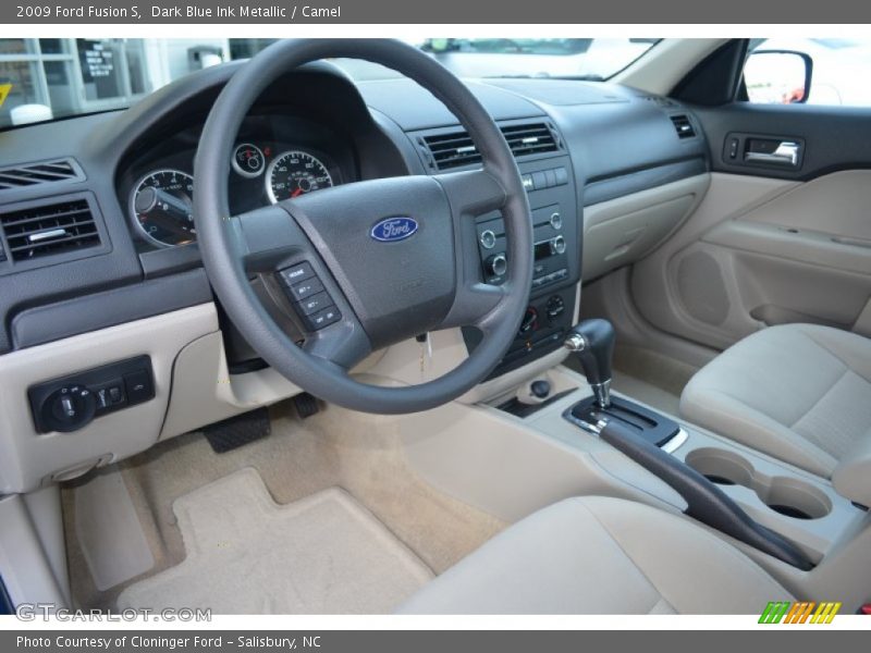 Dark Blue Ink Metallic / Camel 2009 Ford Fusion S