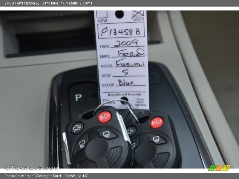 Dark Blue Ink Metallic / Camel 2009 Ford Fusion S