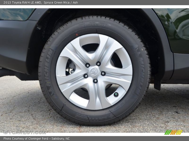 Spruce Green Mica / Ash 2013 Toyota RAV4 LE AWD