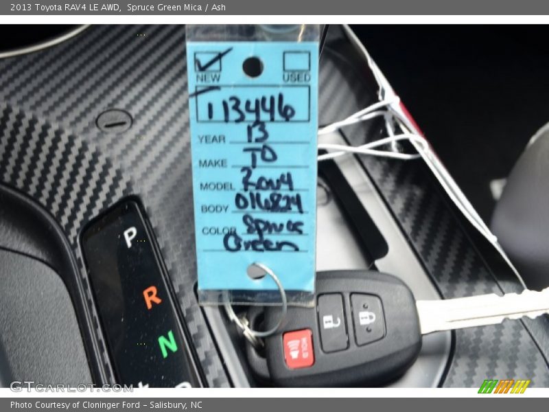 Spruce Green Mica / Ash 2013 Toyota RAV4 LE AWD