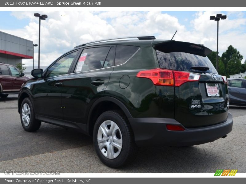 Spruce Green Mica / Ash 2013 Toyota RAV4 LE AWD