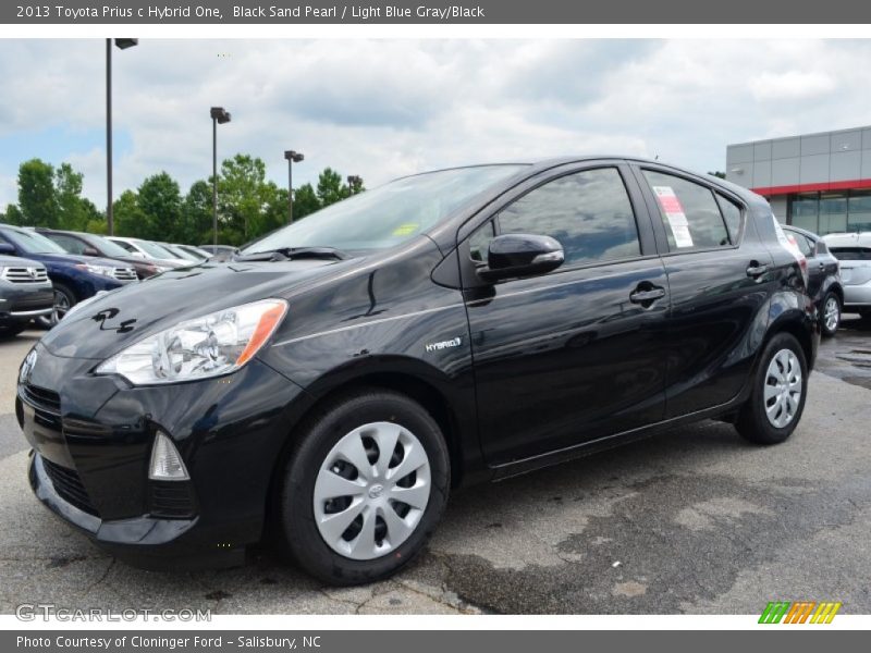 Black Sand Pearl / Light Blue Gray/Black 2013 Toyota Prius c Hybrid One