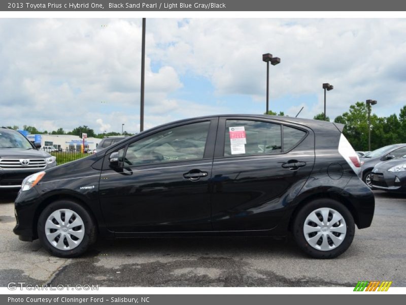 Black Sand Pearl / Light Blue Gray/Black 2013 Toyota Prius c Hybrid One