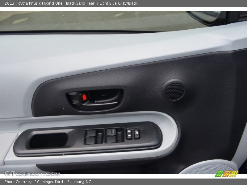 Black Sand Pearl / Light Blue Gray/Black 2013 Toyota Prius c Hybrid One