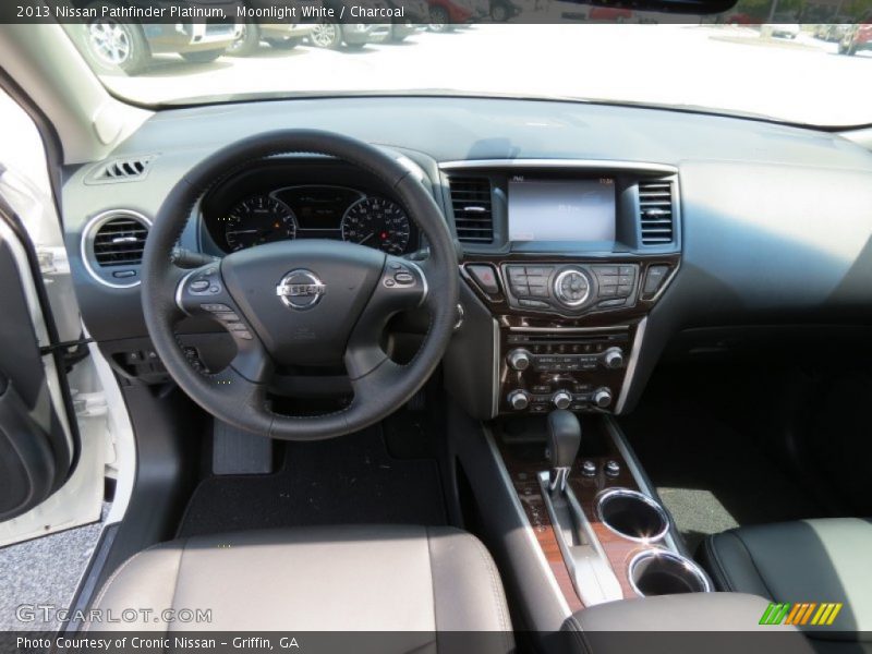 Moonlight White / Charcoal 2013 Nissan Pathfinder Platinum