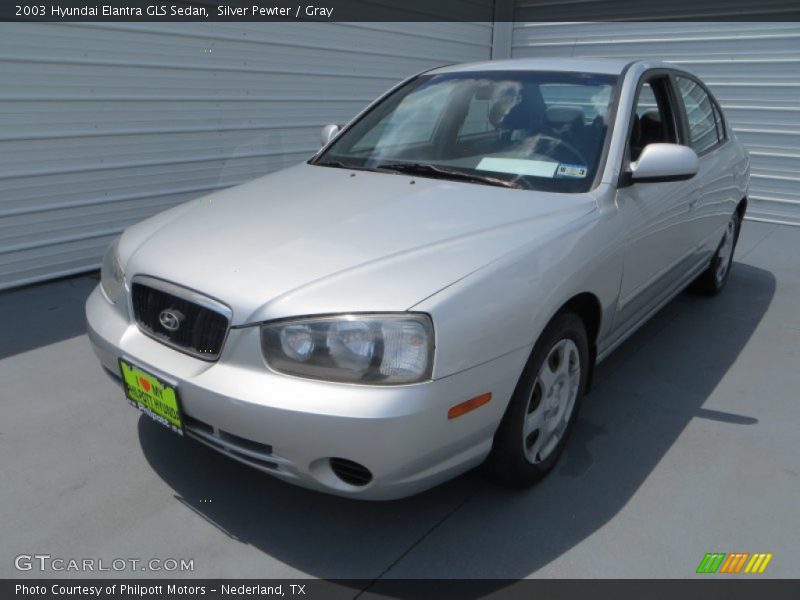 Silver Pewter / Gray 2003 Hyundai Elantra GLS Sedan