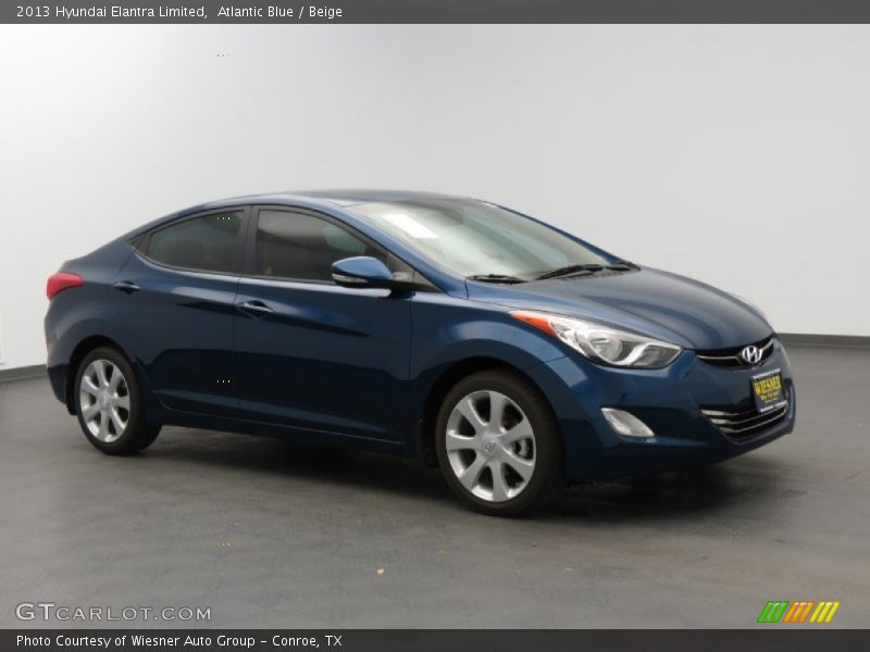 Atlantic Blue / Beige 2013 Hyundai Elantra Limited
