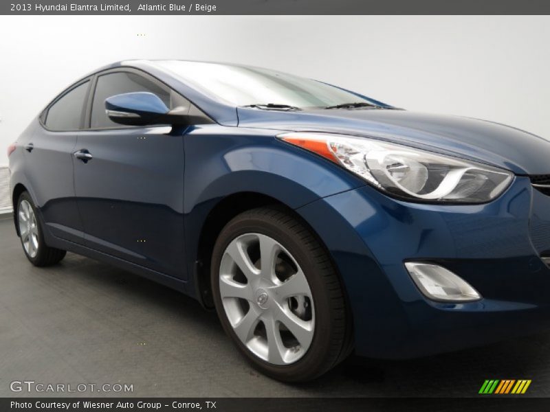 Atlantic Blue / Beige 2013 Hyundai Elantra Limited