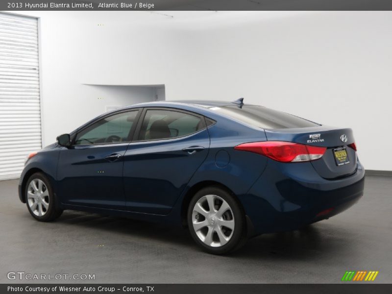 Atlantic Blue / Beige 2013 Hyundai Elantra Limited