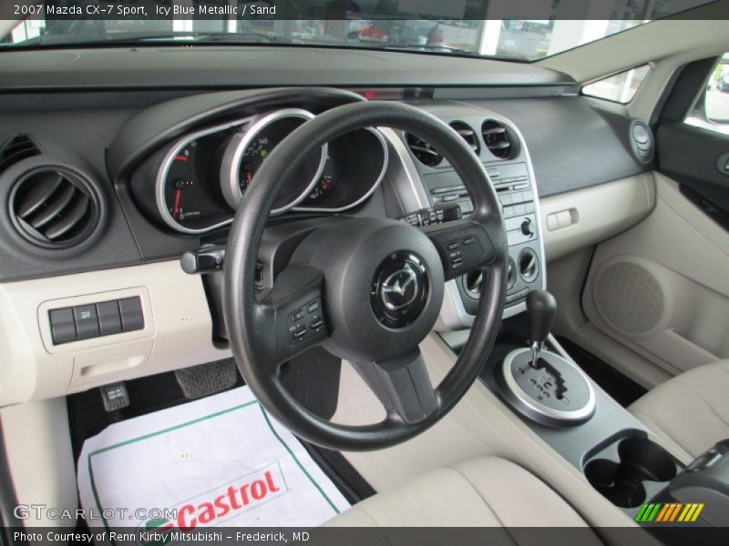 Icy Blue Metallic / Sand 2007 Mazda CX-7 Sport
