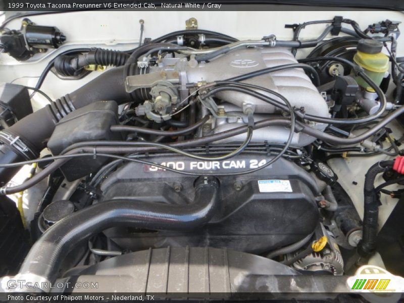 Natural White / Gray 1999 Toyota Tacoma Prerunner V6 Extended Cab