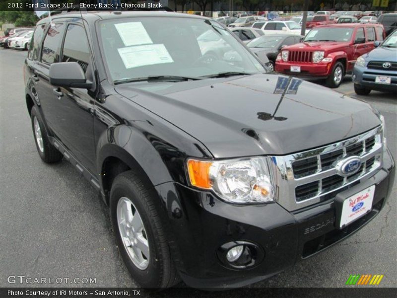 Ebony Black / Charcoal Black 2012 Ford Escape XLT