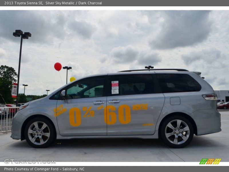 Silver Sky Metallic / Dark Charcoal 2013 Toyota Sienna SE