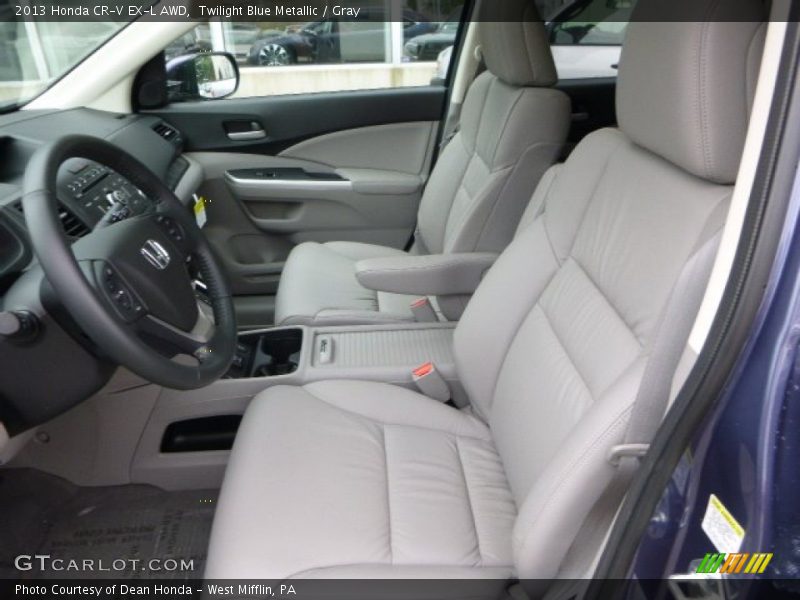 Twilight Blue Metallic / Gray 2013 Honda CR-V EX-L AWD