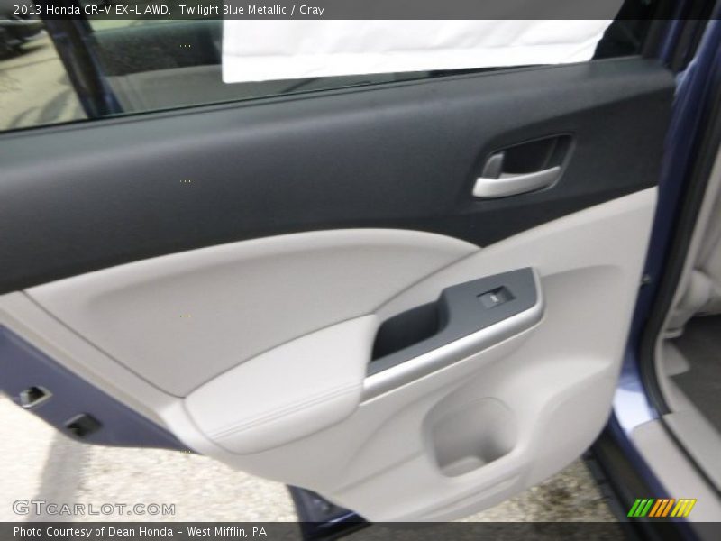 Twilight Blue Metallic / Gray 2013 Honda CR-V EX-L AWD