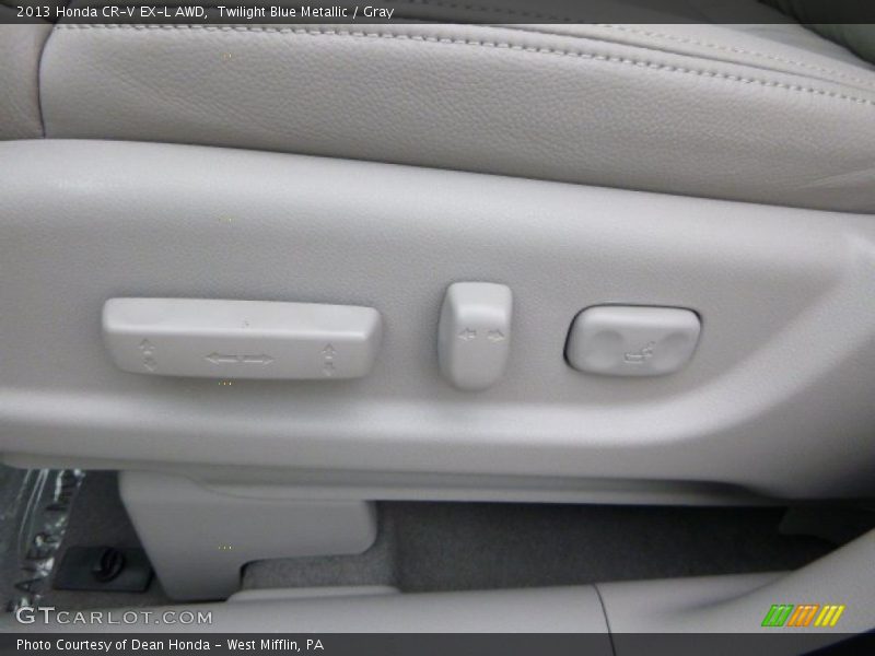 Twilight Blue Metallic / Gray 2013 Honda CR-V EX-L AWD