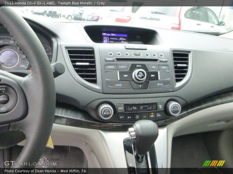 Twilight Blue Metallic / Gray 2013 Honda CR-V EX-L AWD