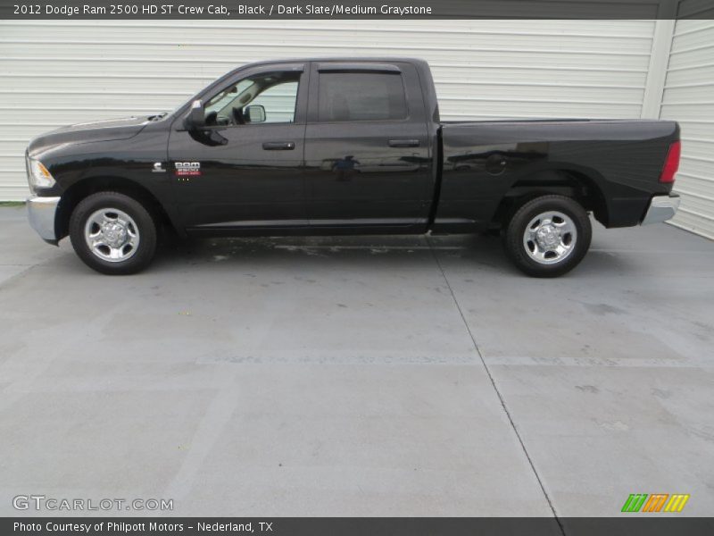 Black / Dark Slate/Medium Graystone 2012 Dodge Ram 2500 HD ST Crew Cab