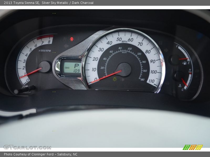 Silver Sky Metallic / Dark Charcoal 2013 Toyota Sienna SE