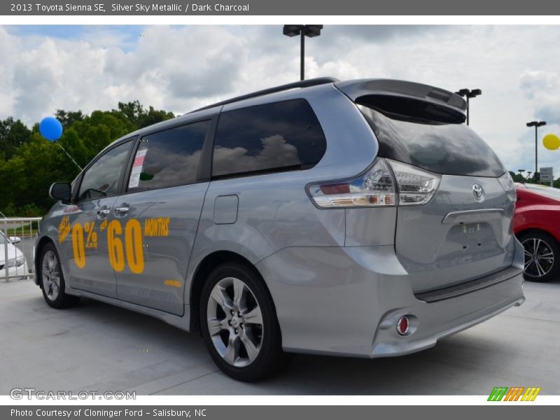 Silver Sky Metallic / Dark Charcoal 2013 Toyota Sienna SE