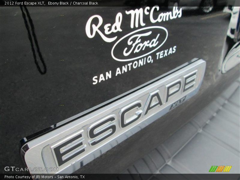 Ebony Black / Charcoal Black 2012 Ford Escape XLT