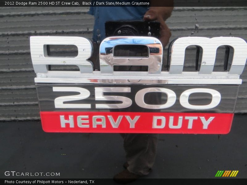 Black / Dark Slate/Medium Graystone 2012 Dodge Ram 2500 HD ST Crew Cab