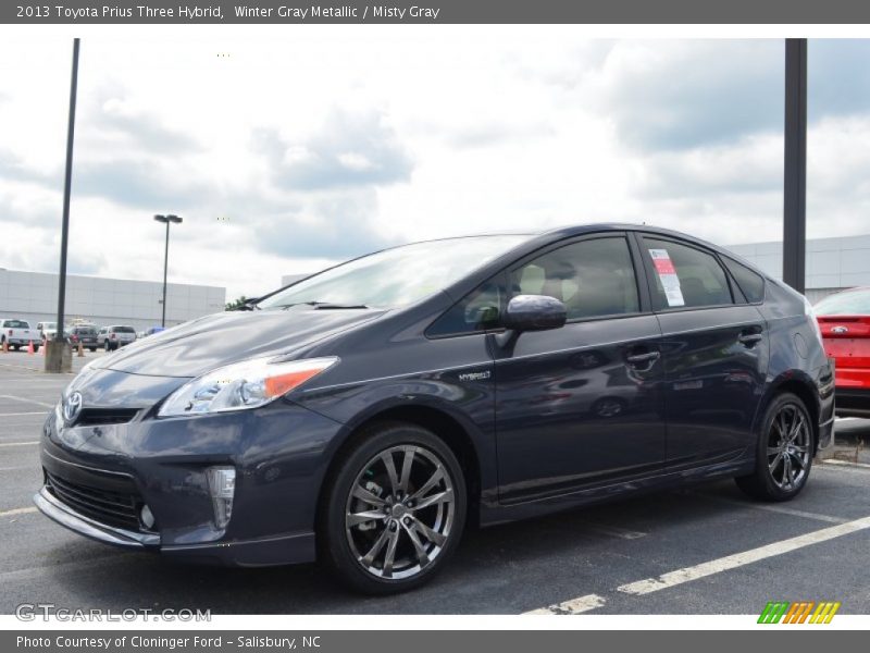 Winter Gray Metallic / Misty Gray 2013 Toyota Prius Three Hybrid