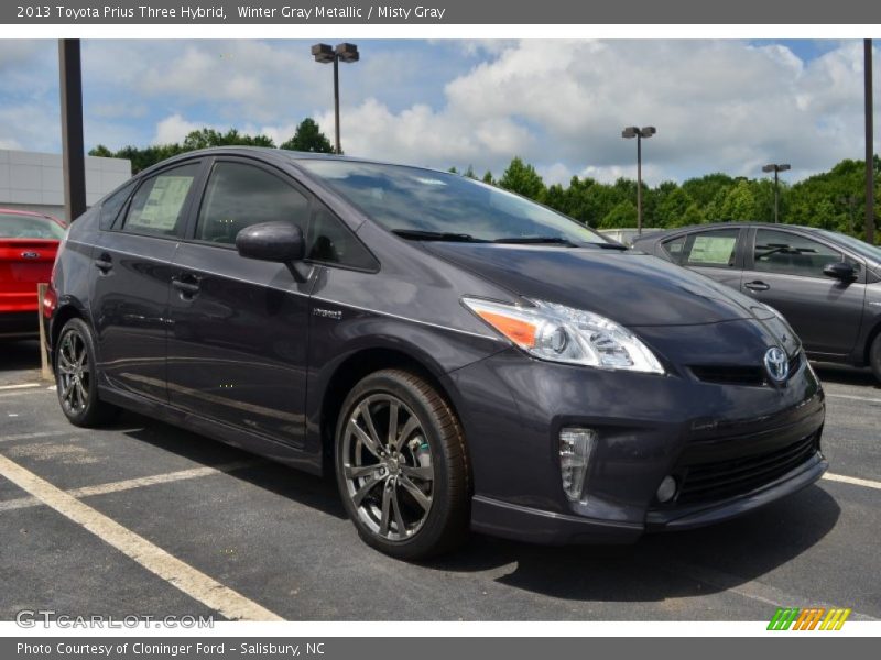 Winter Gray Metallic / Misty Gray 2013 Toyota Prius Three Hybrid