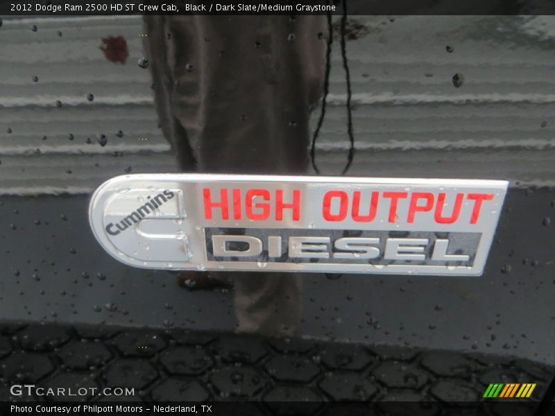 Black / Dark Slate/Medium Graystone 2012 Dodge Ram 2500 HD ST Crew Cab