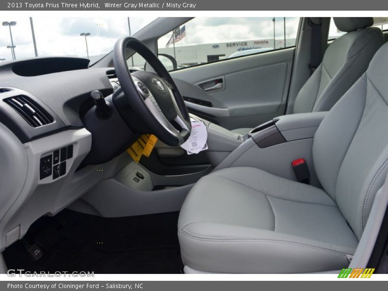 Winter Gray Metallic / Misty Gray 2013 Toyota Prius Three Hybrid