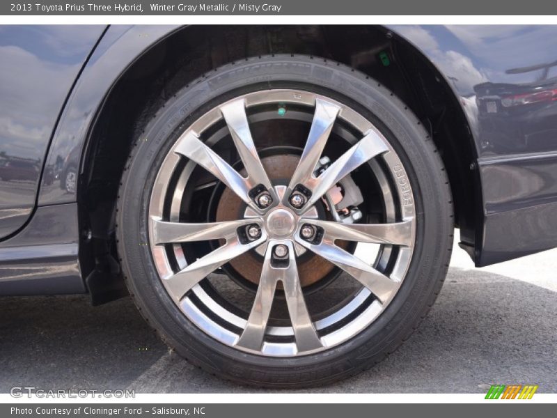 Winter Gray Metallic / Misty Gray 2013 Toyota Prius Three Hybrid