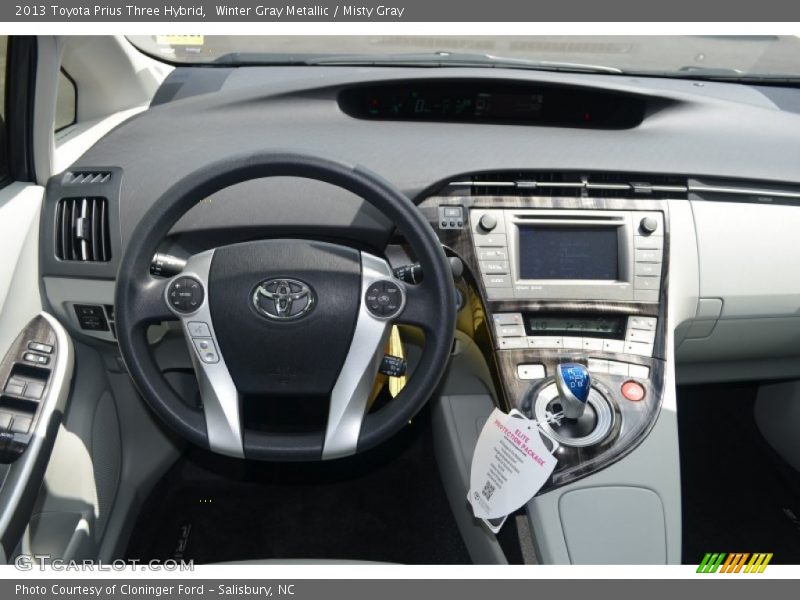 Winter Gray Metallic / Misty Gray 2013 Toyota Prius Three Hybrid