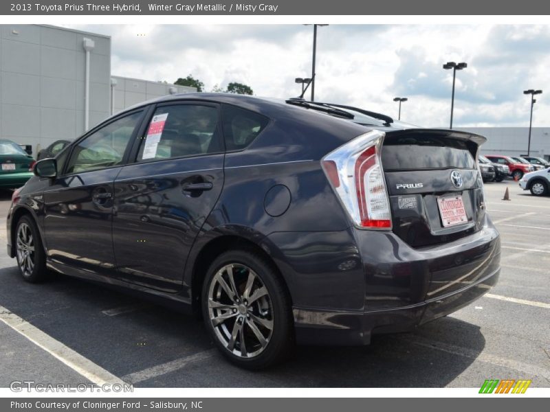 Winter Gray Metallic / Misty Gray 2013 Toyota Prius Three Hybrid