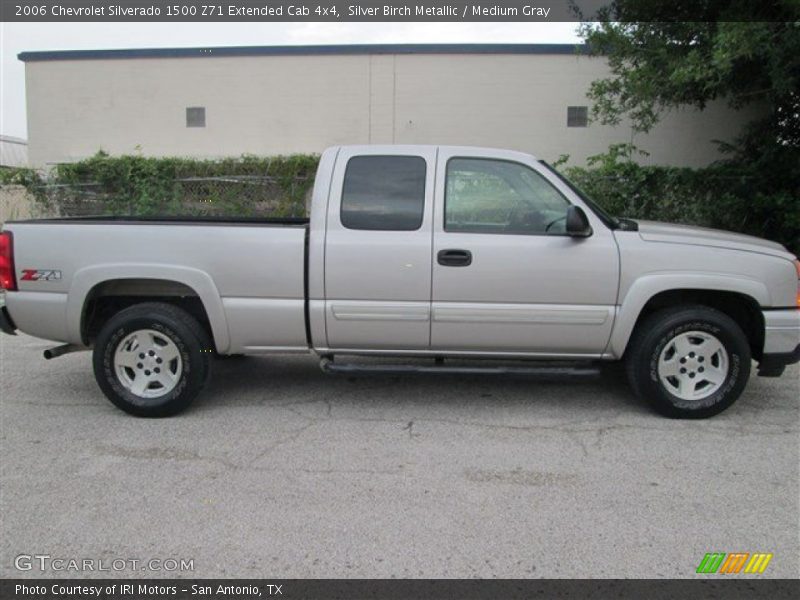 Silver Birch Metallic / Medium Gray 2006 Chevrolet Silverado 1500 Z71 Extended Cab 4x4