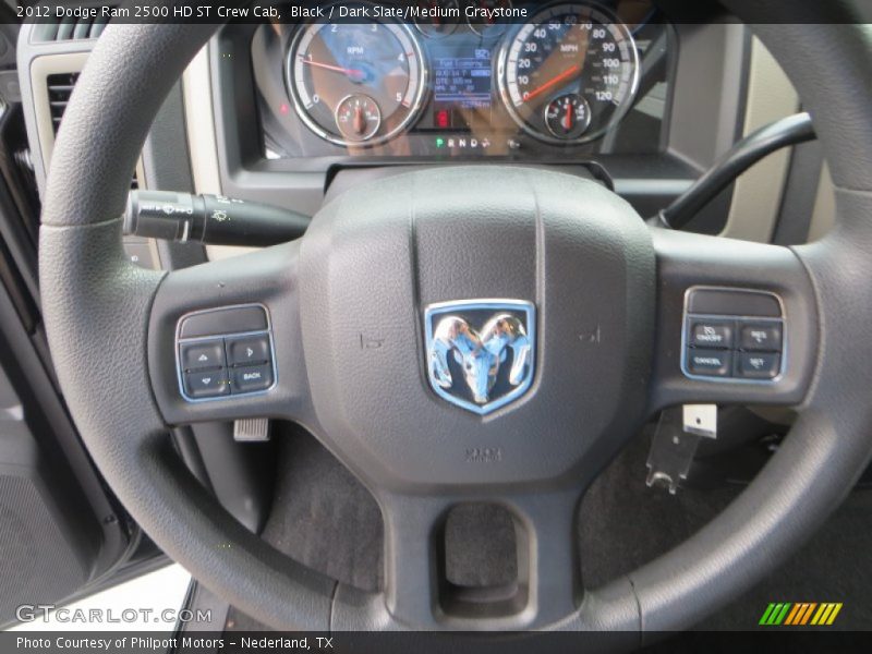 Black / Dark Slate/Medium Graystone 2012 Dodge Ram 2500 HD ST Crew Cab