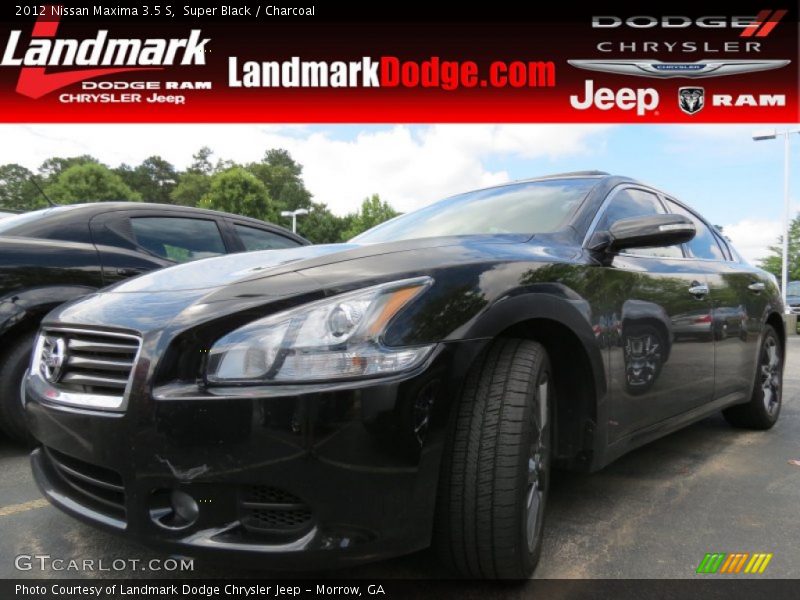 Super Black / Charcoal 2012 Nissan Maxima 3.5 S