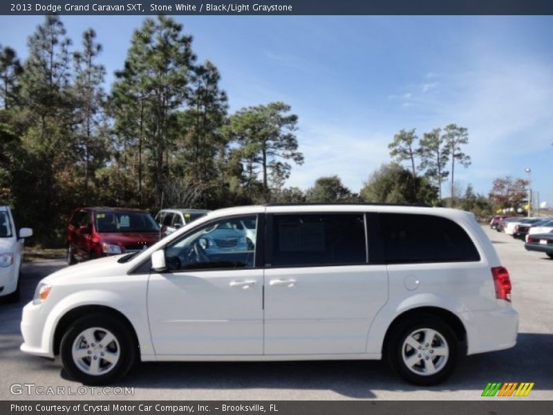 Stone White / Black/Light Graystone 2013 Dodge Grand Caravan SXT