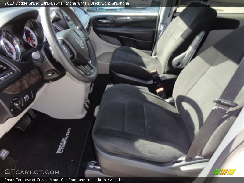 Stone White / Black/Light Graystone 2013 Dodge Grand Caravan SXT