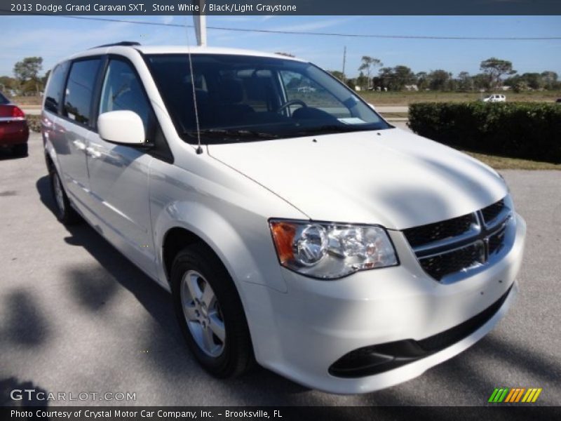 Stone White / Black/Light Graystone 2013 Dodge Grand Caravan SXT