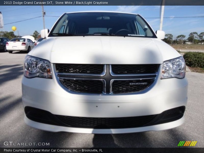 Stone White / Black/Light Graystone 2013 Dodge Grand Caravan SXT