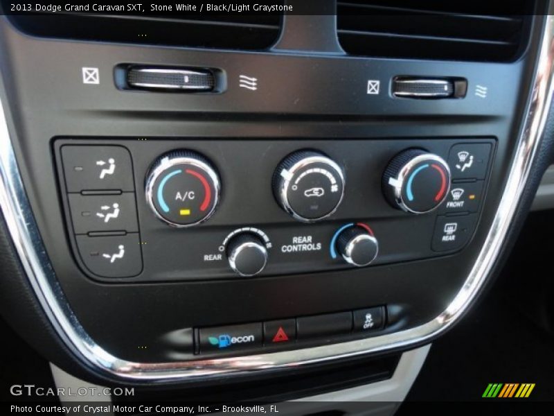 Stone White / Black/Light Graystone 2013 Dodge Grand Caravan SXT