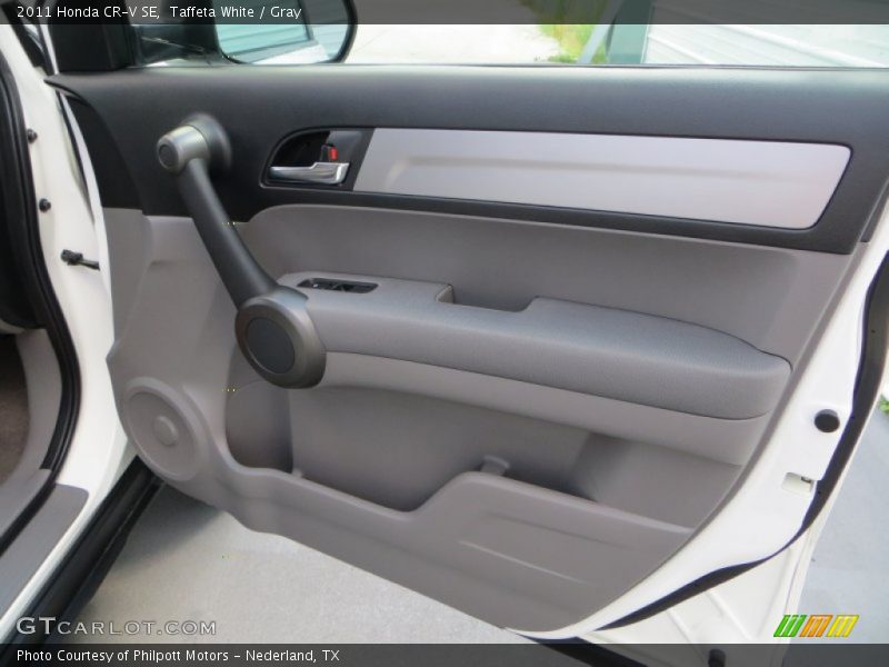 Taffeta White / Gray 2011 Honda CR-V SE